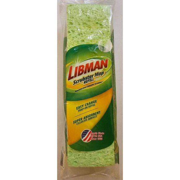 Libman Scrubster Mop Refill Easy Change Super Absorbent Cellulose Surface 1 ct - Picture 3 of 8